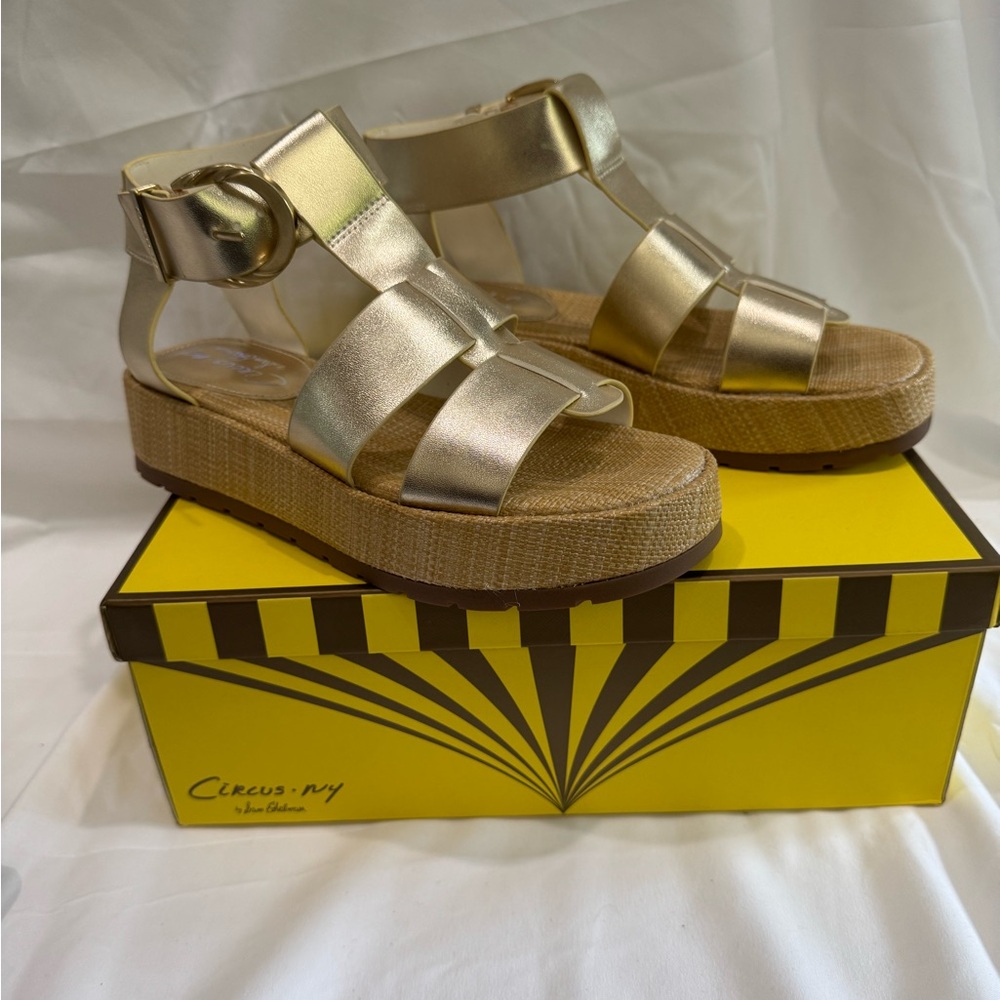 Circus by Sam Edelman Metallic Gold Platform Sandals